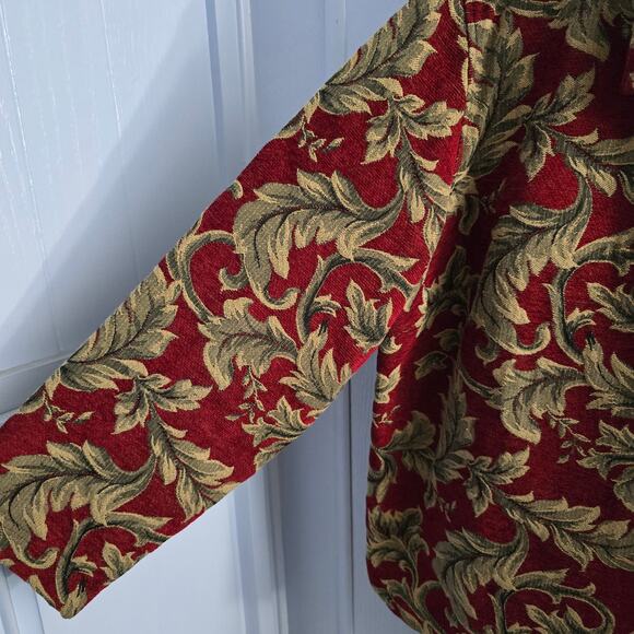 First Option Too! Vintage Floral Leaf atapestry Blazer size 2XL Office Unique - Picture 2 of 6